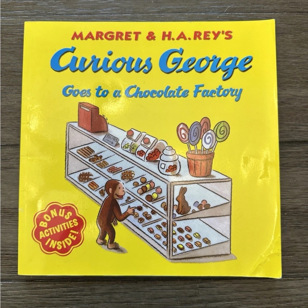 📚4/$25 Curious George Book - Goes to a Chocolate Factory